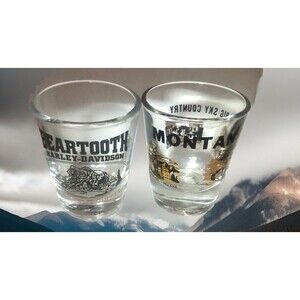 Beartooth Harley Davidson -Red Lodge Montana, HD & Montana 2 Shot Glasses